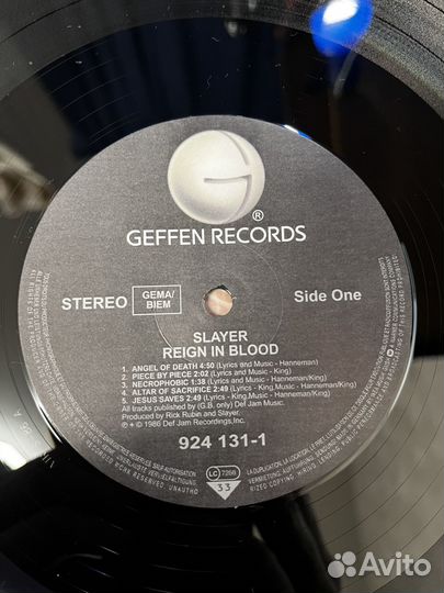 Slayer - Reign in Blood LP Unofficial