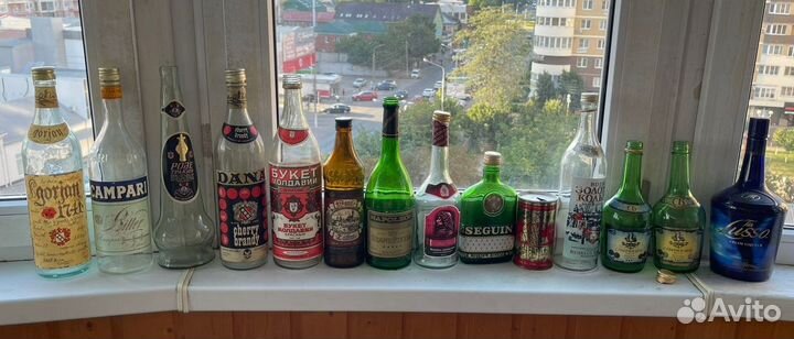 Пустые бутылки из-под алкоголя винтаж СССР