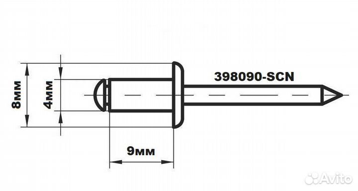 Заклепка VIN таблички Scania