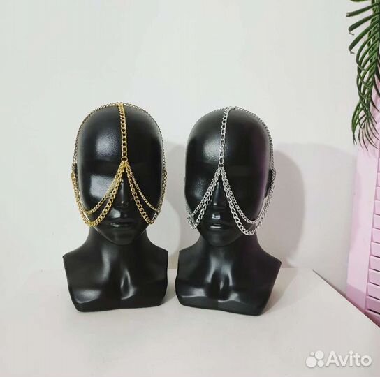 Маска цепь на лицо цепь на нос украшение цепочка в