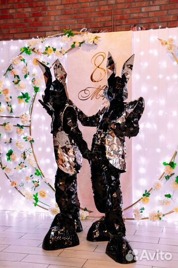 Шоу зеркальных заек на свадьбу, выпускной