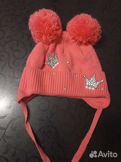 Шапка для девочки, на 4-6 лет