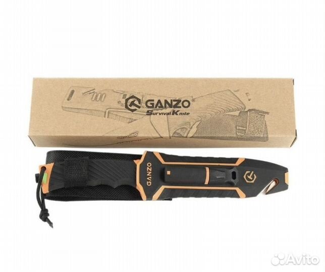 Нож Ganzo G8012V2 -OR c паракордом новый