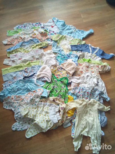 Вещи пакетом для мальчика от 0 до 6 месяцев