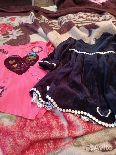 Детские вещи на девочку пакетом 74 80