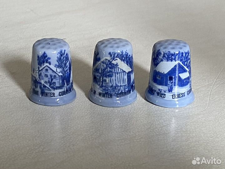 Наперстки коллекционные серии 'Зима' (цена за 3)