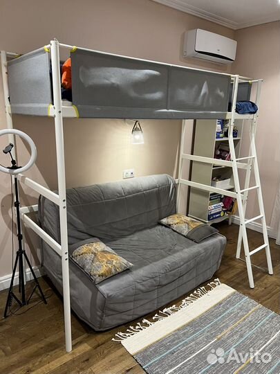 Кровать чердак IKEA с диваном