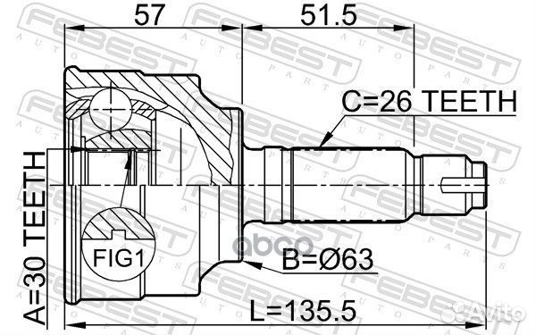 Шрус 0310-060 0310-060 Febest