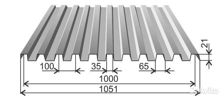 Профнастил С-21 Металлобаза Таврос