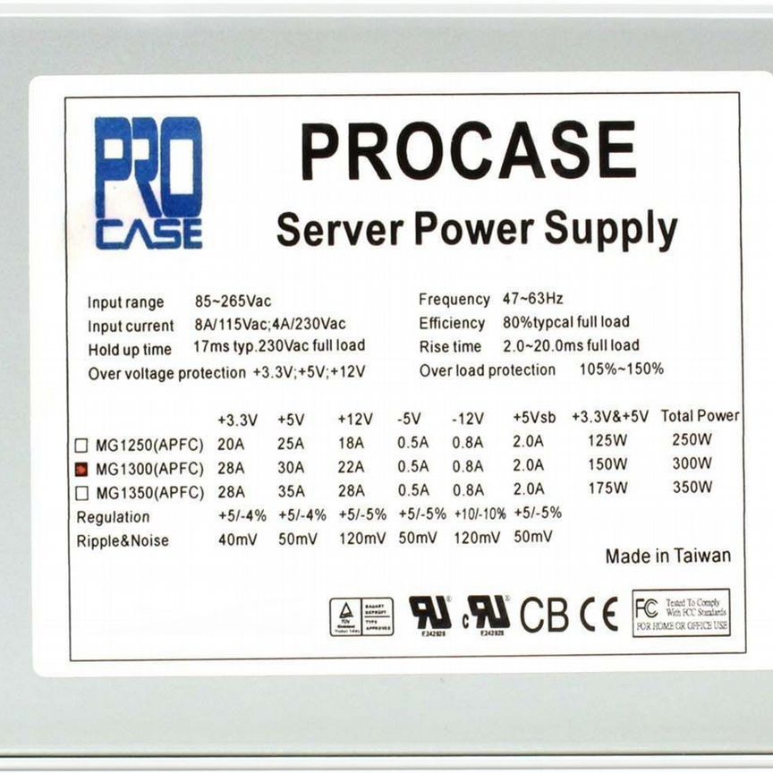 [MG1300] Блок Питания Procase 300w Mg1300