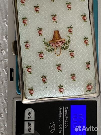 Серебряный портсигар с эмалью