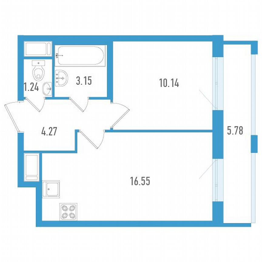 1-к. квартира, 37 м², 16/25 эт.