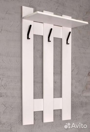Вешалка настенная в прихожую белая новая