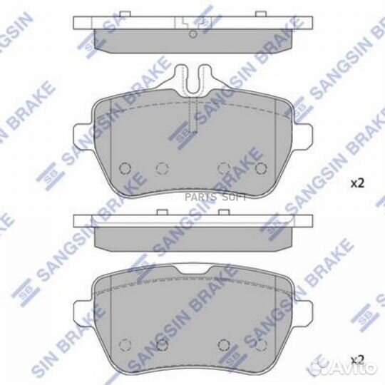 Sangsin brake SP1964 Колодки торм.диск.задн. MB S4