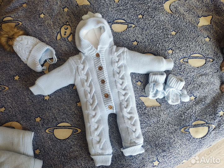 Комплект на выписку для мальчика зима осень