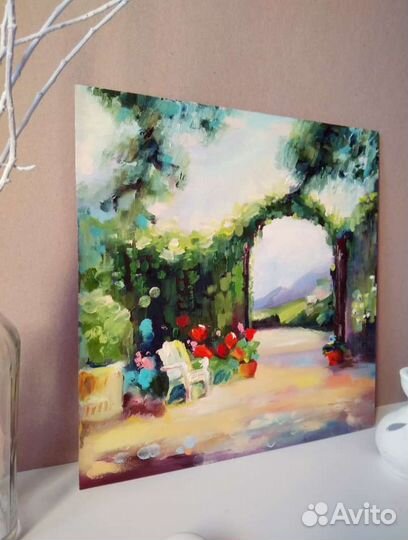 Картина маслом. Сад