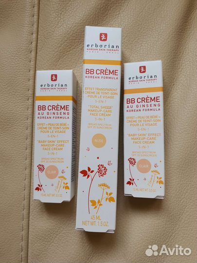 Тональный крем erborian,новый 15мл и 45мл.Оригинал