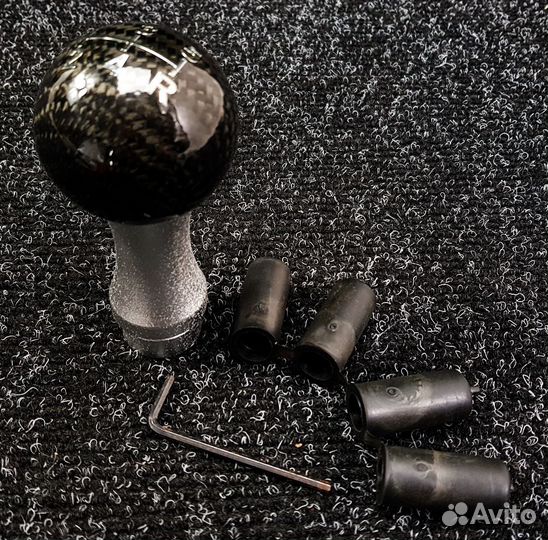 Ручка МКПП шар на ножке 10см 5мт (Карбон)