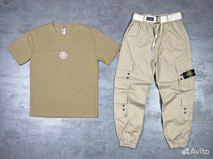 Футболка и штаны stone island