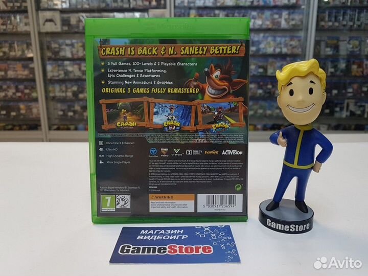 Crash Bandicoot N’sane Trilogy (Xbox, англий Новый