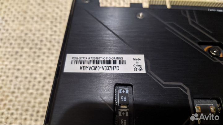 Нерабочая Asus Strix GeForce RTX 2080 Ti 11Gb