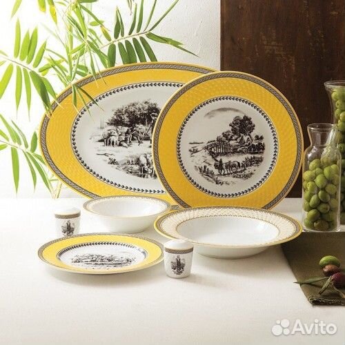 Сервиз рифленый поверхность в форме ромбов village