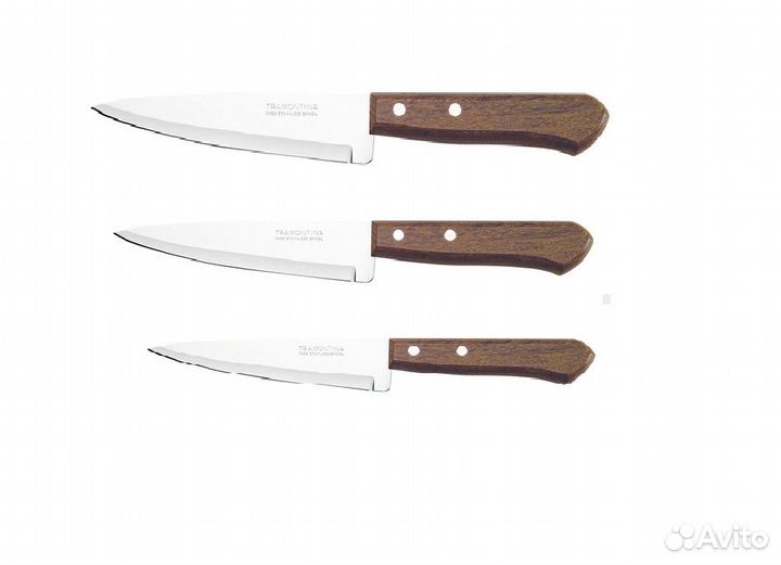 Набор кухонных ножей Tramontina 3 штуки