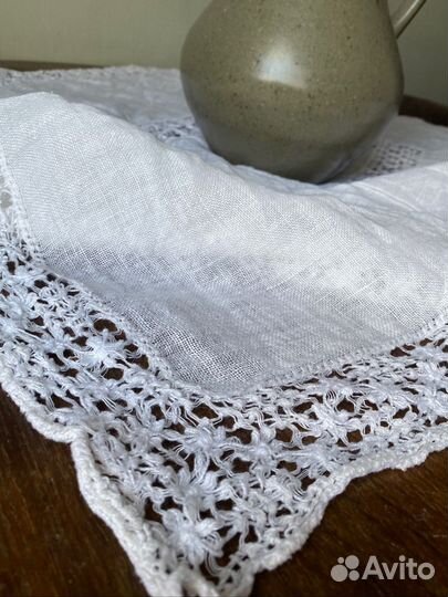 Скатерть льняная шитье мережка