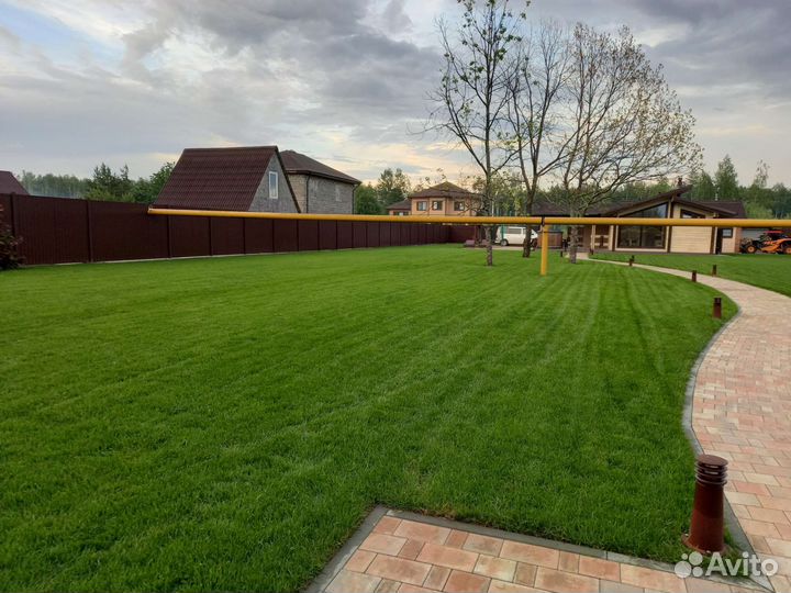 Ландшафтный работы, проекты, автополив, газон