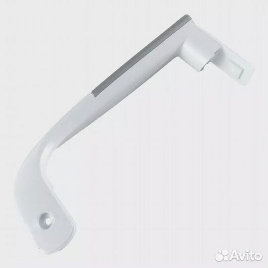 Ручка хк (верхняя левая) белая с серебристой встав