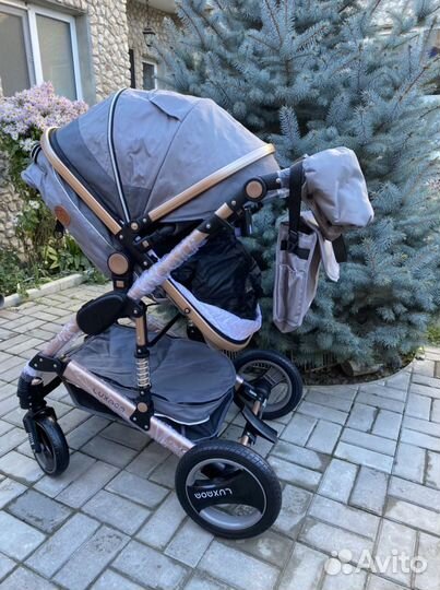 Коляска Люксмам 2в1 и 3 в1 (серая )