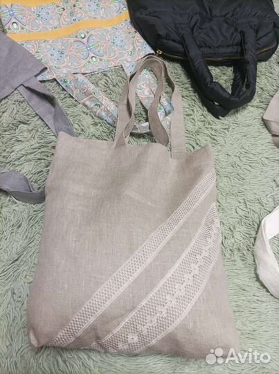 Сумки льняные 100 лен. Сумки из стежки