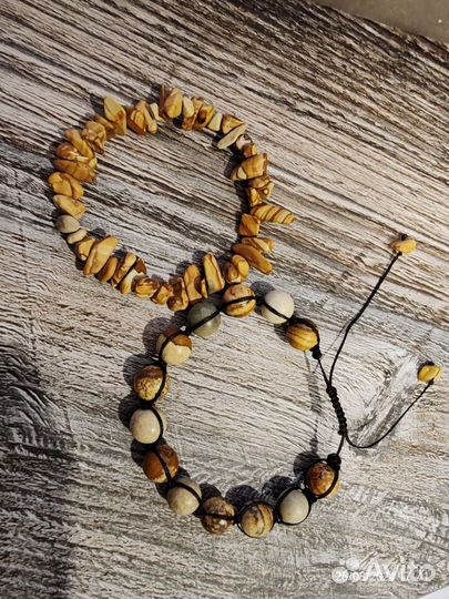 Двойной браслет яшма