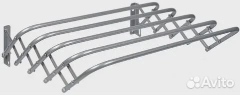 Сушилка настенная складная новая 90 см серебристая