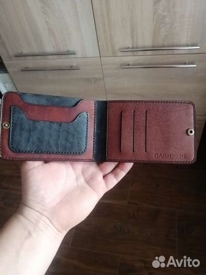 Кошелек мужской кожаный ручной работы