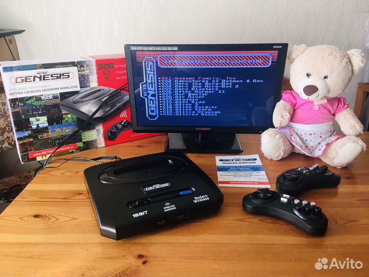 Sega Retro Genesis 300 игр 2 беспроводных геймпада