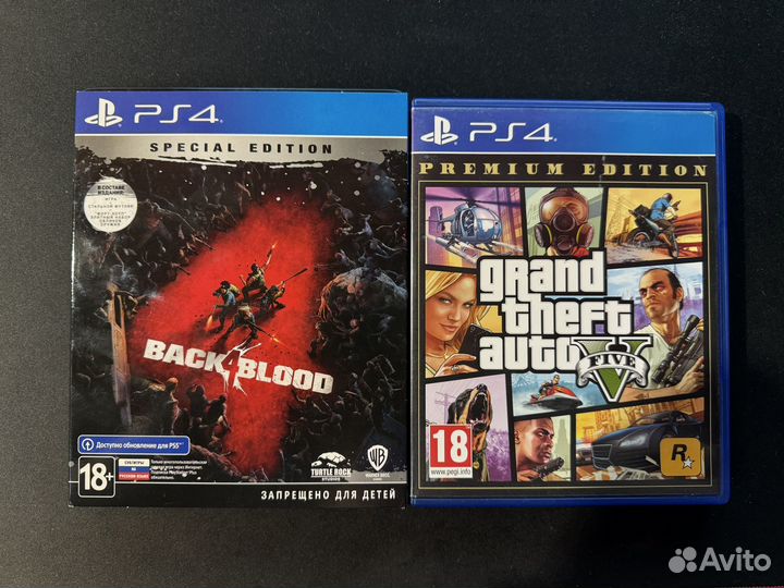 GTA 5 + Back4blood ps4 (доставка)