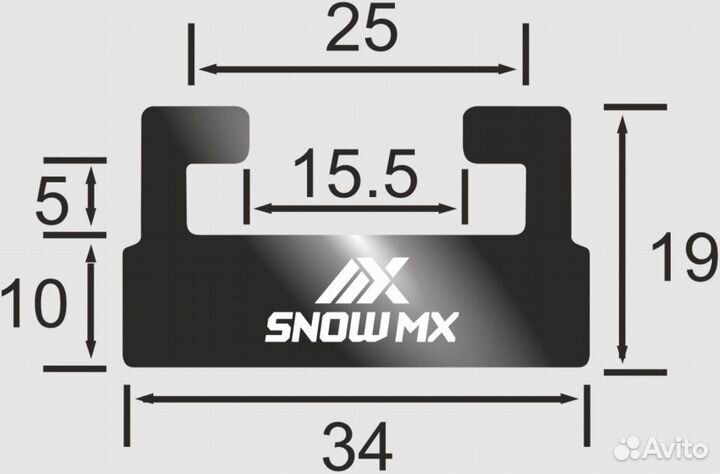 Skly01 SnowMX Склиз Черный Для Yamaha 8AC-47421-00