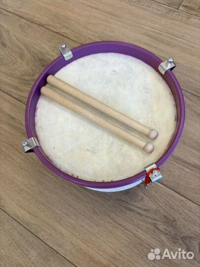 Барабан детский деревянный (кожа)