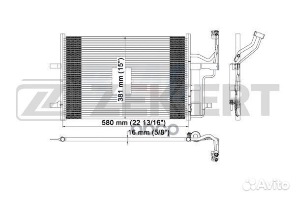 Радиатор конд. Mazda 3 03- 5 05- mk-3049 Zekkert