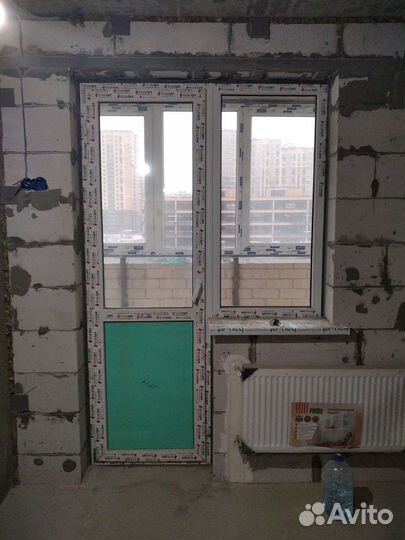 Дверь+окно пластиковые бу из пвх