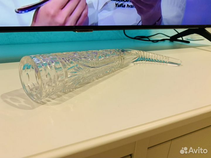 Хрустальный рог сувенирный