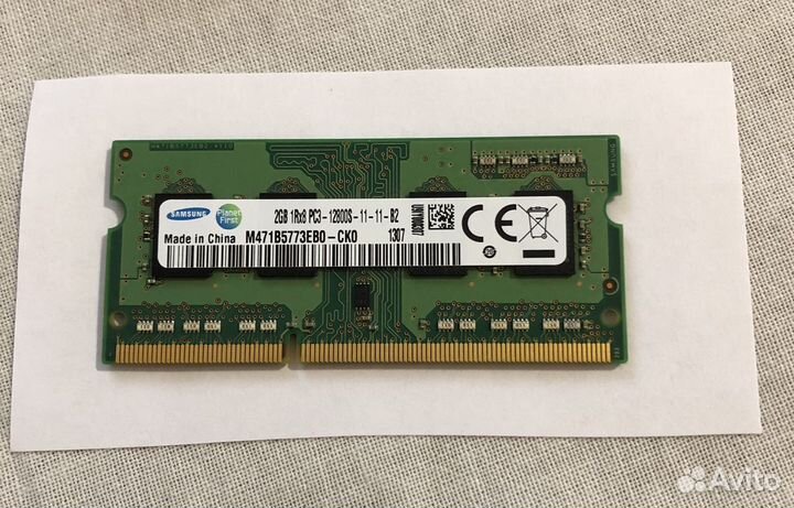 Для ноутбука/нетбука озу samsung 2Гб