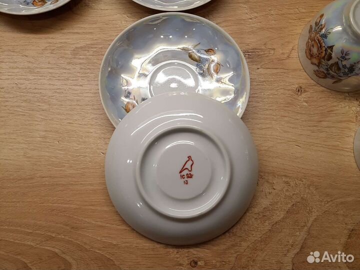 Чайный кофейный сервиз Дулево перламутр