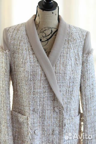 Новый бежевый / кремовый пиджак из твида объявление продам