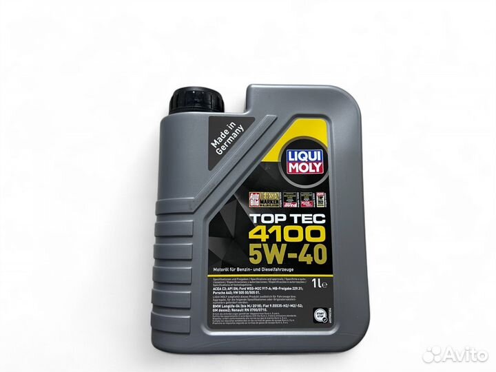 Масло моторное liqui moly TOP TEC 4100 5W40 1L