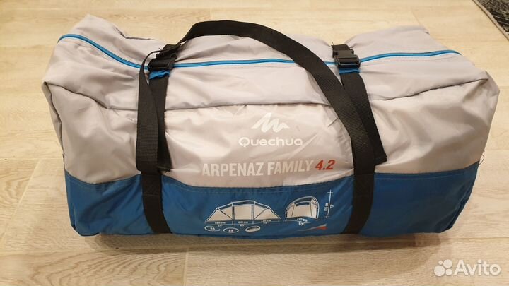 Палатка Decathlon arpenaz 4.2 4-местная, 2 спальни