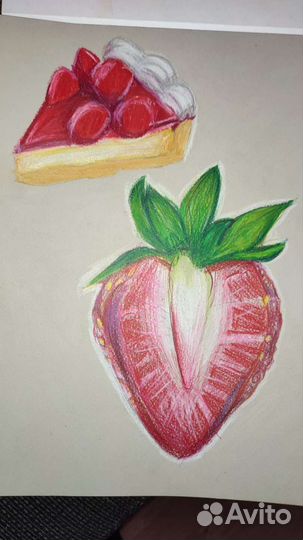 Рисунок акварельными карандашами