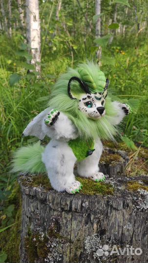 Плюшевая игрушка дракон Ирбис на заказ