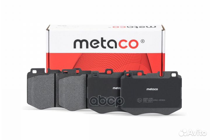 Колодки тормозные передние к-кт 3000-436 metaco